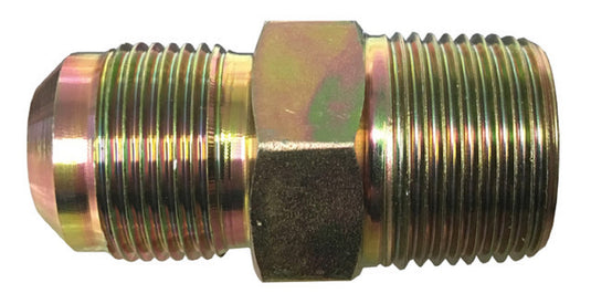 Firegear Stainless Steel Gas Flare Fitting, 5/8" OD Flare (15/16-16 Thread) x 3/4" MIP (Tapped 1/2" FIP)