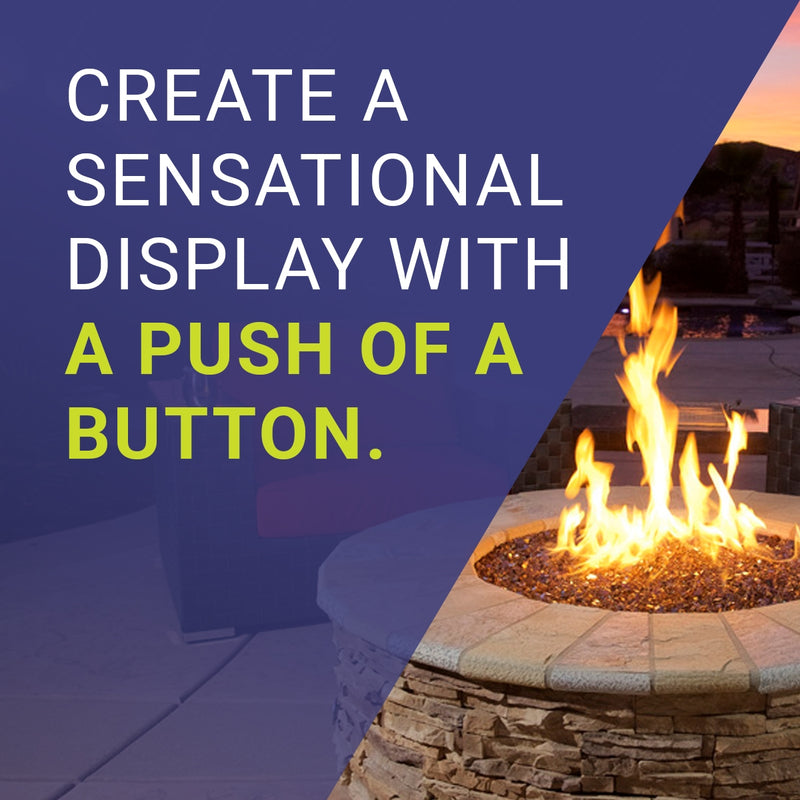 Load image into Gallery viewer, 12&quot; Square Drop-In Pan with Spark Ignition Kit (6&quot; Fire Pit Ring) - Natural Gas
