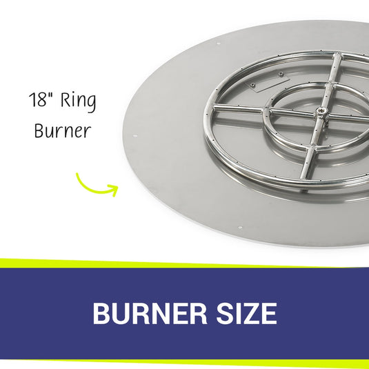 30" Round Stainless Steel Flat Pan With 18" Fire Ring