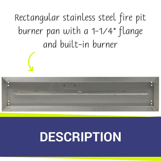 36" x 6" Stainless Steel Linear Drop-In Pan
