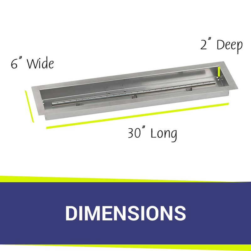 Load image into Gallery viewer, 30&quot; x 6&quot; Stainless Steel Linear Drop-In Pan
