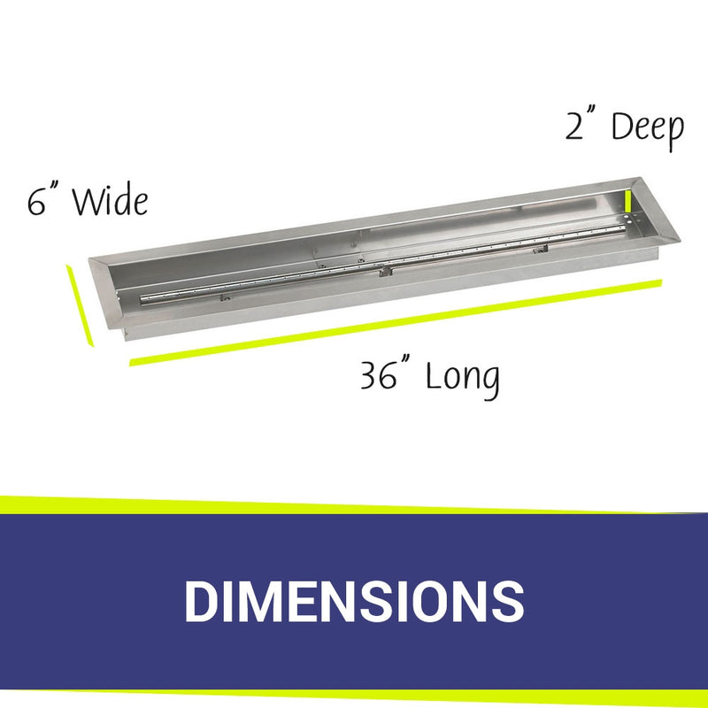 Load image into Gallery viewer, 36&quot; x 6&quot; Stainless Steel Linear Drop-In Pan
