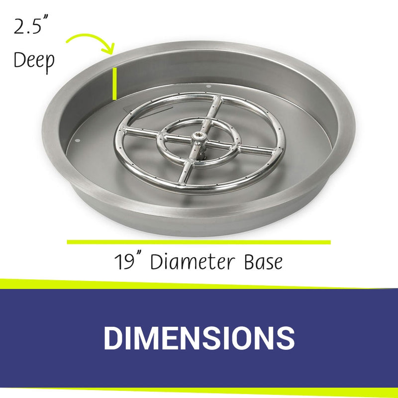 Load image into Gallery viewer, 19&quot; Stainless Steel Round Drop-In Pan With 12&quot; Ring Burner
