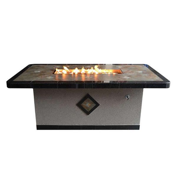OPT-3660 Natural Stone Gas Fire Pit Table - 36