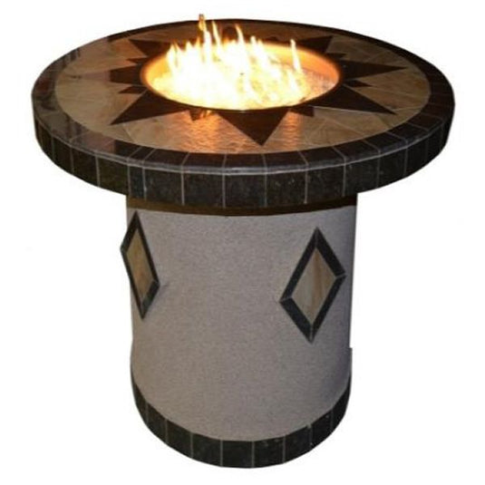 OPT-5545 Round Dining Gas Fire Table - 48