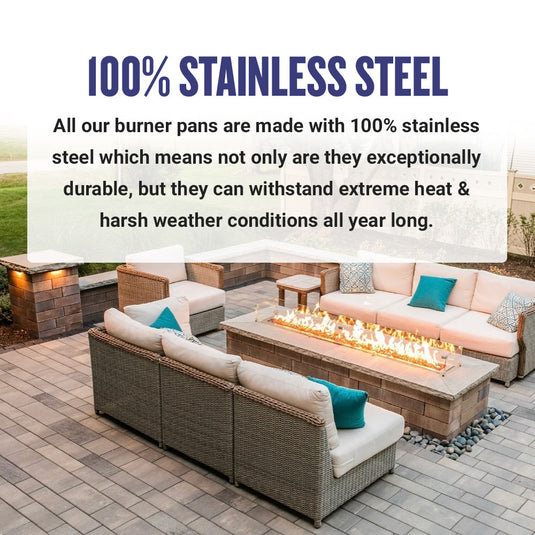 30" x 6" Stainless Steel Linear Drop-In Pan