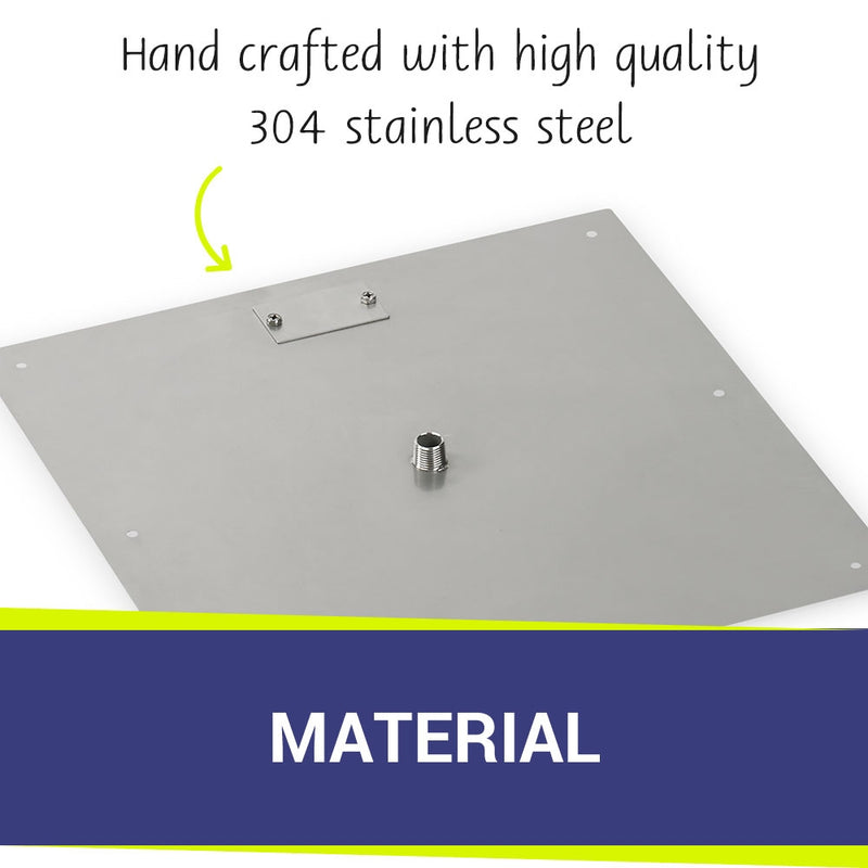 Load image into Gallery viewer, 18&quot; Square Stainless Steel Flat Pan (1/2&quot; Nipple)
