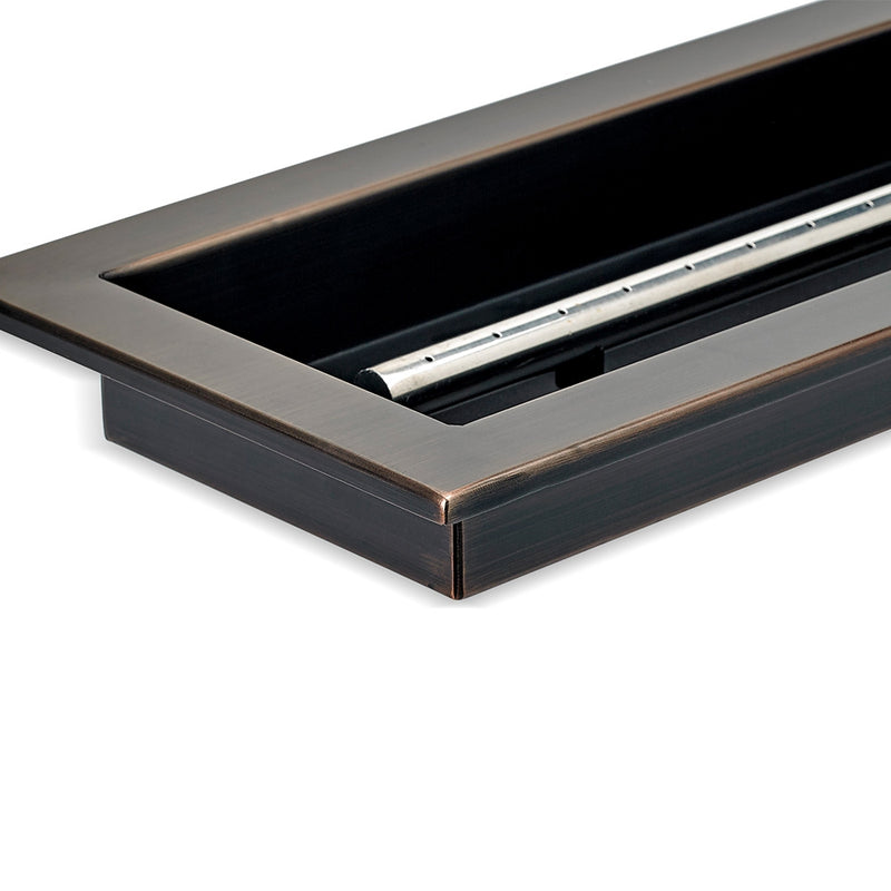 Load image into Gallery viewer, 48&quot; x 6&quot; Oil Rubbed Bronze Linear Drop-In Fire Pit Pan
