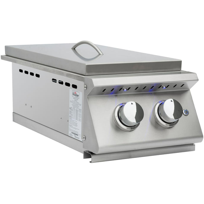 Summerset Grills Sizzler Pro Built-In Stainless Steel Double Side Burner - Natural Gas