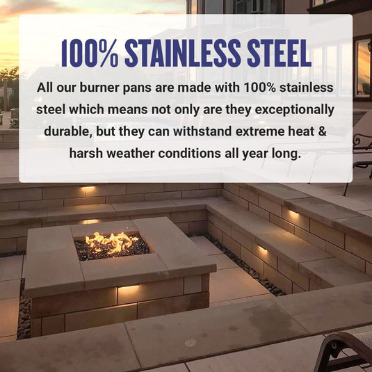 12" Square Stainless Steel Flat Pan (1/2" Nipple)
