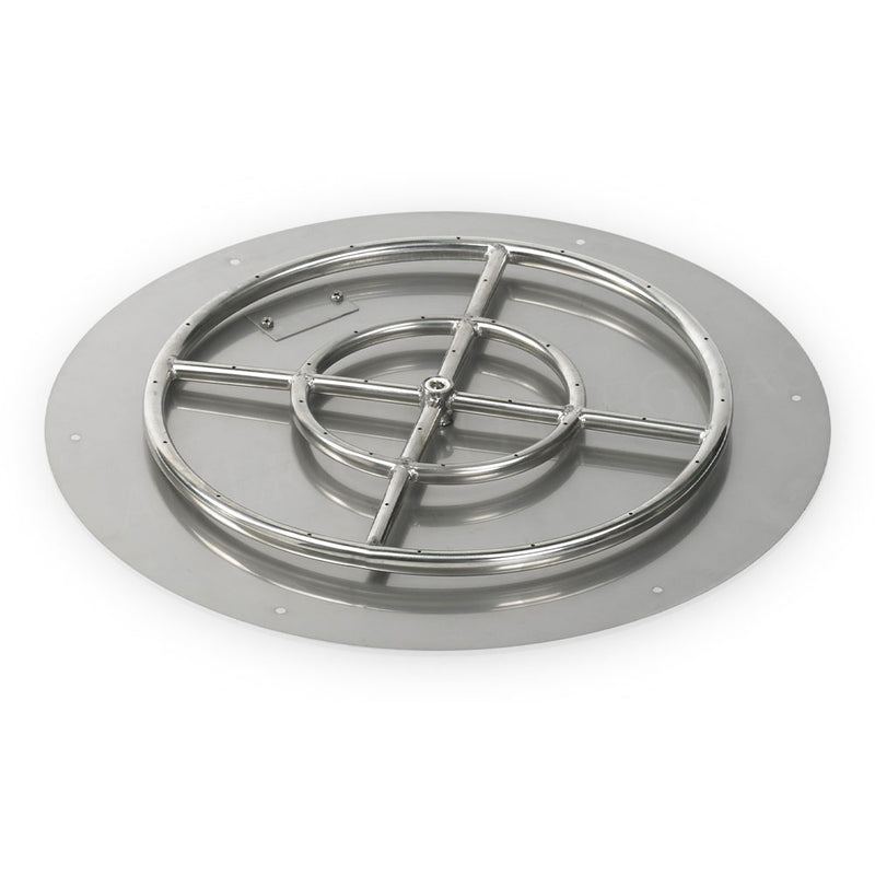 Load image into Gallery viewer, 24&quot; Round Stainless Steel Flat Pan With 18&quot; Fire Ring
