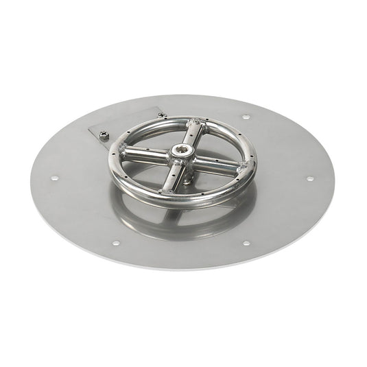 12" Round Flat Pan with Spark Ignition Kit (6" Ring) - Natural Gas