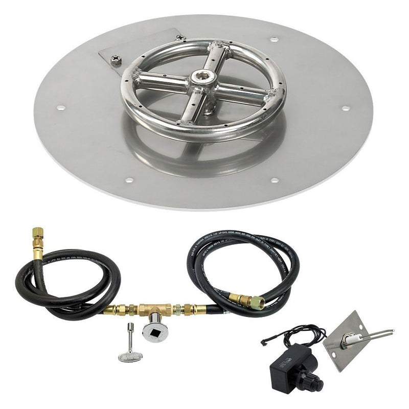 Load image into Gallery viewer, 12&quot; Round Flat Pan with Spark Ignition Kit (6&quot; Ring) - Natural Gas
