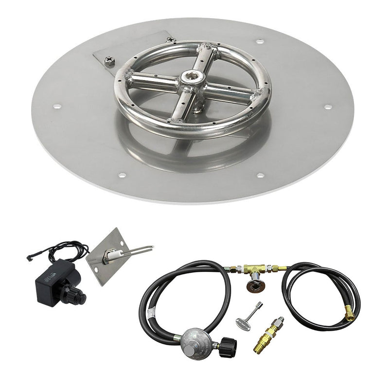 Load image into Gallery viewer, 12&quot; Round Flat Pan with Spark Ignition Kit (6&quot; Ring) - Propane
