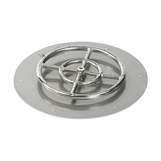 18" Round Flat Pan with Match Light Kit (12" Ring) - Natural Gas