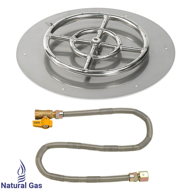 Load image into Gallery viewer, 18&quot; Round Flat Pan with Match Light Kit (12&quot; Ring) - Natural Gas
