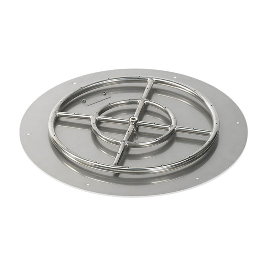 24" Round Flat Pan with Match Light Kit (18" Ring) - Natural Gas