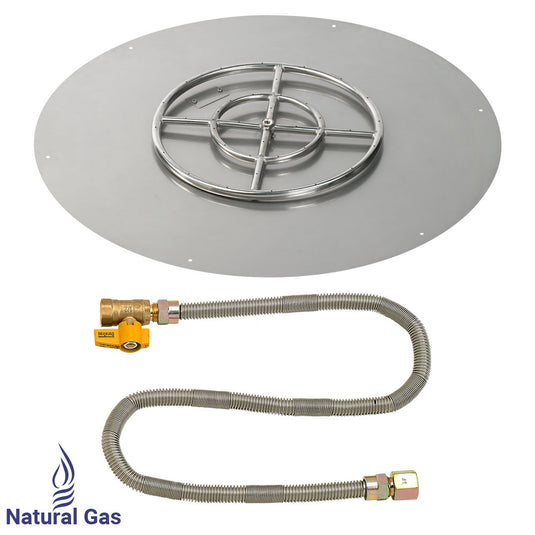 30" Round Flat Pan with Match Light Kit (18" Ring) - Natural Gas