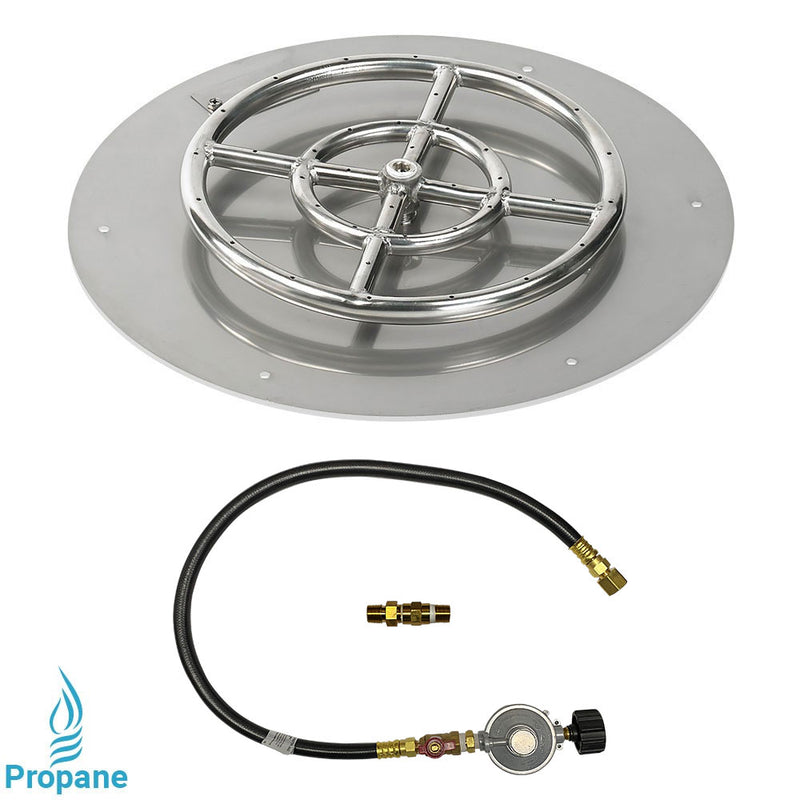 Load image into Gallery viewer, 18&quot; Round Flat Pan with Match Light Kit (12&quot; Ring) - Propane
