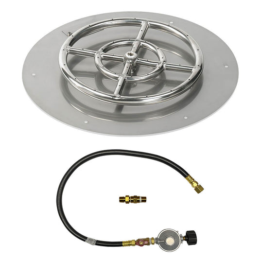 18" Round Flat Pan with Match Light Kit (12" Ring) - Propane