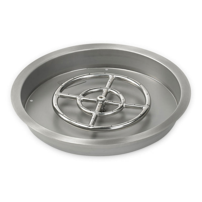 Load image into Gallery viewer, 19&quot; Stainless Steel Round Drop-In Pan With 12&quot; Ring Burner
