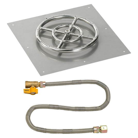 18" Square Flat Pan with Match Light Kit (12" Ring) - Natural Gas