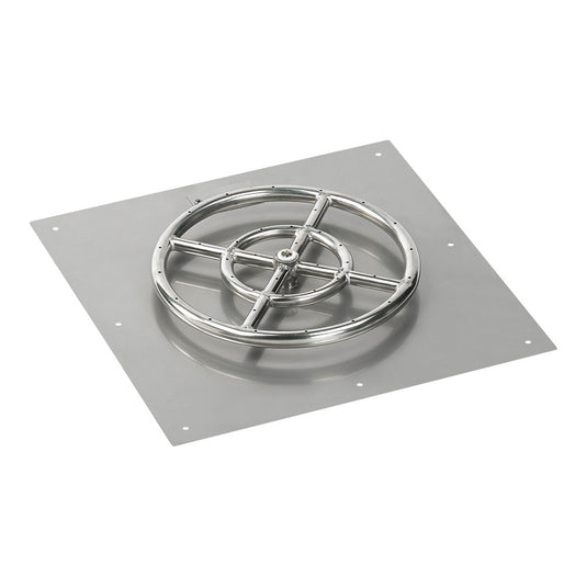 18" Square Flat Pan with Match Light Kit (12" Ring) - Propane