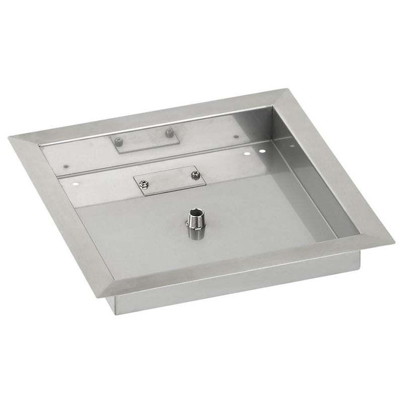 Load image into Gallery viewer, 12&quot; Stainless Steel Square Drop In Pan With 6&quot; Fire Ring
