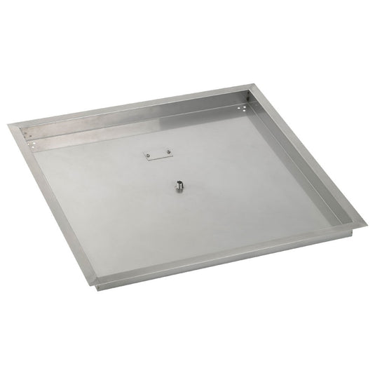 30" Stainless Steel Square Drop In Pan With 18" Ring