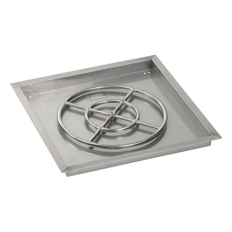 Load image into Gallery viewer, 24&quot; Square Drop-In Pan with Match Light Kit (18&quot; Fire Pit Ring) - Natural Gas
