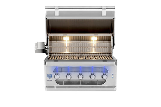 American Made Grills - Muscle - Hybrid - Includes: Grill Cover, Drop-In Sear Burner, Rotisserie, Griddle Plate, Starter Kit, Care Kit