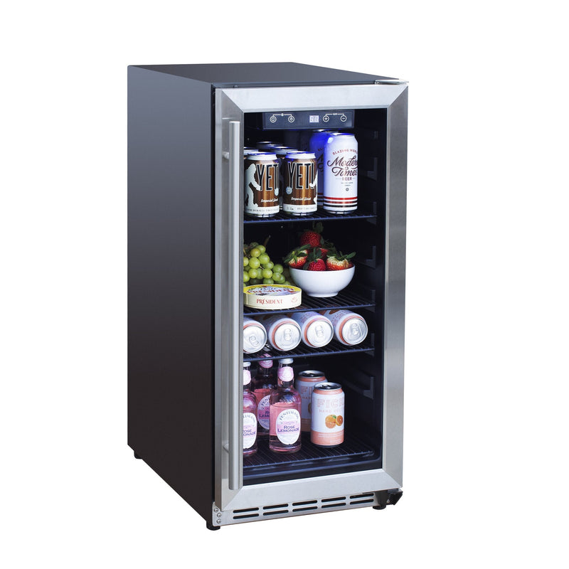 Load image into Gallery viewer, Summerset Grills 15" Stainless Steel Outdoor Rated Refrigerator With Glass Door
