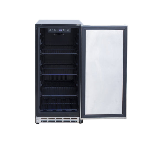 Summerset Grills 15" Stainless Steel Outdoor Rated Refrigerator With Stainless Steel Door