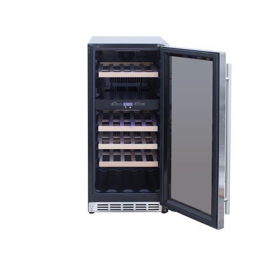 Summerset Grills High Quality Stainless Steel Outdoor Rated Dual Zone Wine Cooler