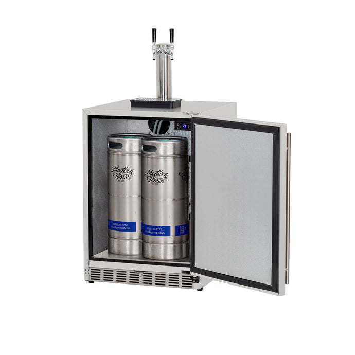 6.6c Deluxe Outdoor Rated Double Tap Kegerator - Completed