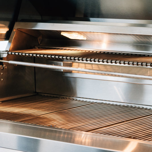 American Made Grills - Estate - Includes: Grill Cover, Red Brass Burners, Rotisserie, Added IRB Burner, Griddle Plate, Smoke Tray, Care Kit