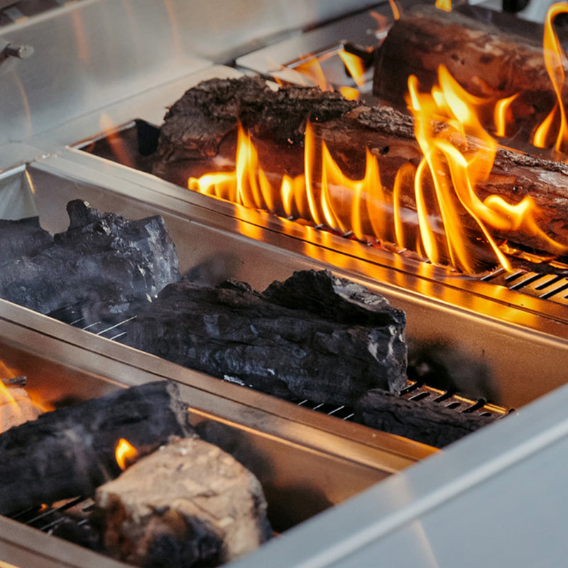 Load image into Gallery viewer, American Made Grills - Muscle - Hybrid - Includes: Grill Cover, Drop-In Sear Burner, Rotisserie, Griddle Plate, Starter Kit, Care Kit
