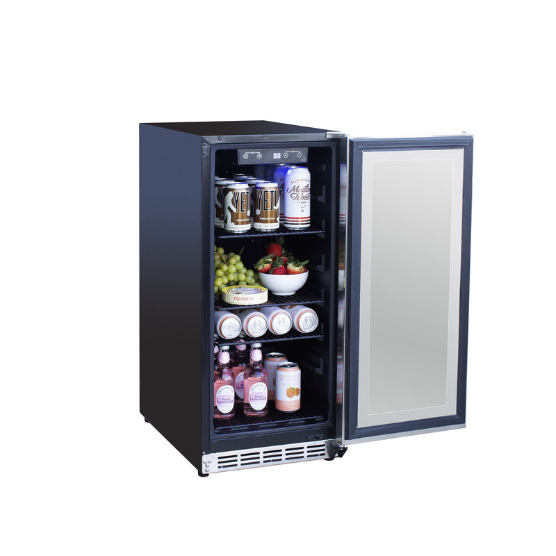 Load image into Gallery viewer, Summerset Grills 15" Stainless Steel Outdoor Rated Refrigerator With Glass Door
