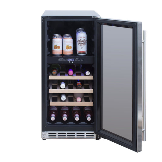 Summerset Grills High Quality Stainless Steel Outdoor Rated Dual Zone Wine Cooler