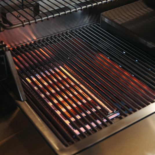 American Made Grills - Estate - Includes: Grill Cover, Red Brass Burners, Rotisserie, Added IRB Burner, Griddle Plate, Smoke Tray, Care Kit