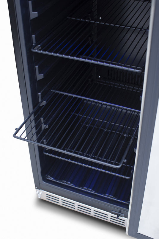 Summerset Grills 15" Stainless Steel Outdoor Rated Refrigerator With Glass Door