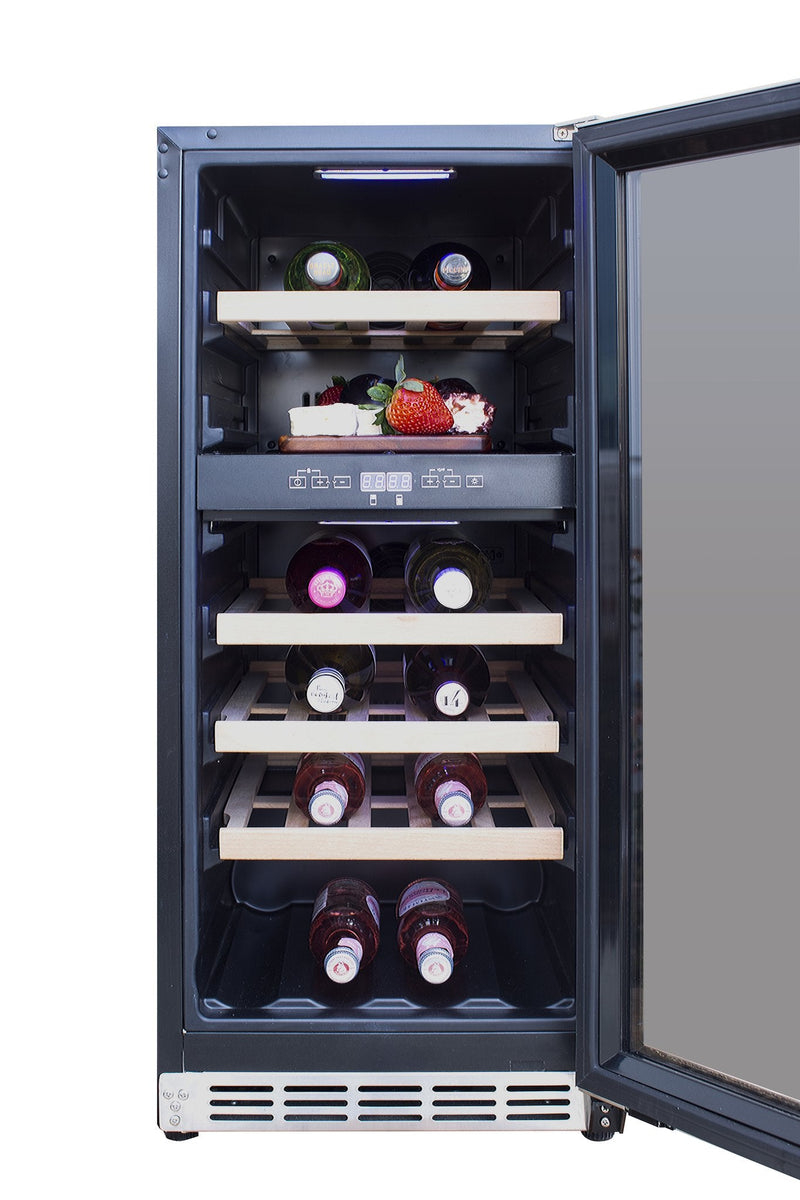 Load image into Gallery viewer, Summerset Grills High Quality Stainless Steel Outdoor Rated Dual Zone Wine Cooler
