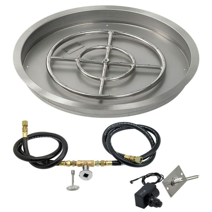 Load image into Gallery viewer, Round Stainless Steel Drop-In Pan with Spark Ignition Kit
