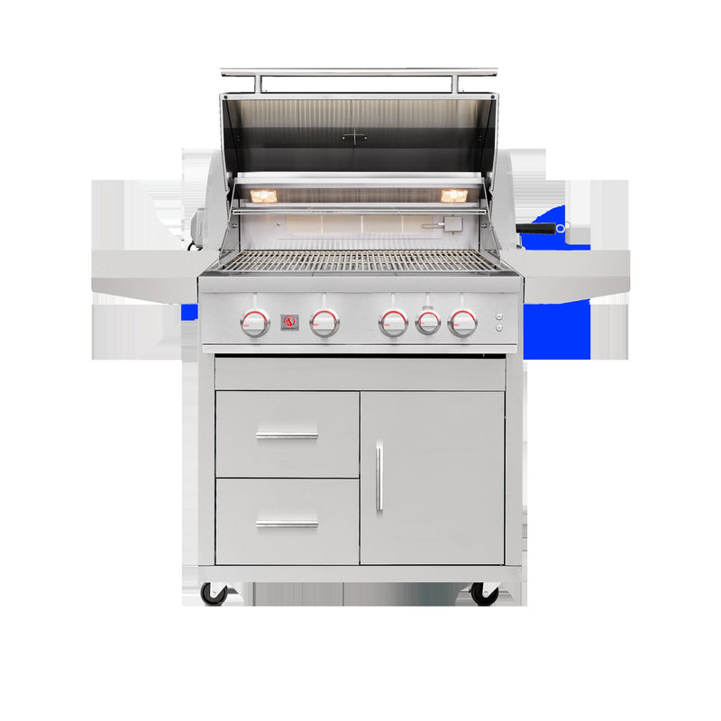 Load image into Gallery viewer, Deluxe Cart for Sizzler Series Grills - Part Number Change - SAME AS CART-SIZ32-DC. Fits SIZ32, SIZPRO32, SZR32 and SZRPRO32

