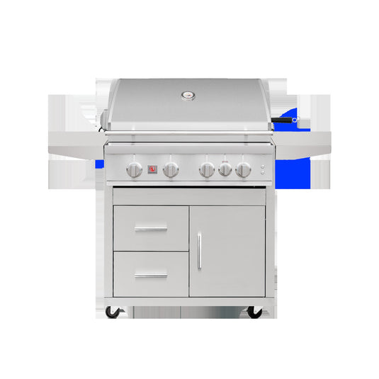 Deluxe Cart for Sizzler Series Grills - Part Number Change - SAME AS CART-SIZ32-DC. Fits SIZ32, SIZPRO32, SZR32 and SZRPRO32
