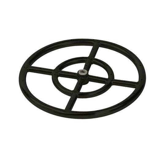Double-Ring Black Steel Burner with a 1/2