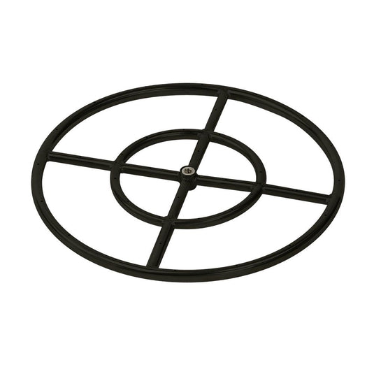 Double-Ring Black Steel Burner with a 1/2