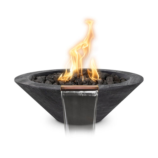 Cazo Fire Water Bowl Gfrc Woodgrain