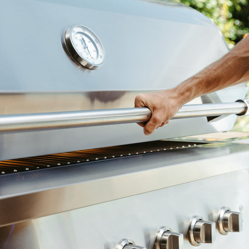 Load image into Gallery viewer, American Made Grills - Encore - Hybrid - Includes: Grill Cover, Drop-In Sear Burner, Rotisserie, Griddle Plate, Starter Kit, Care Kit
