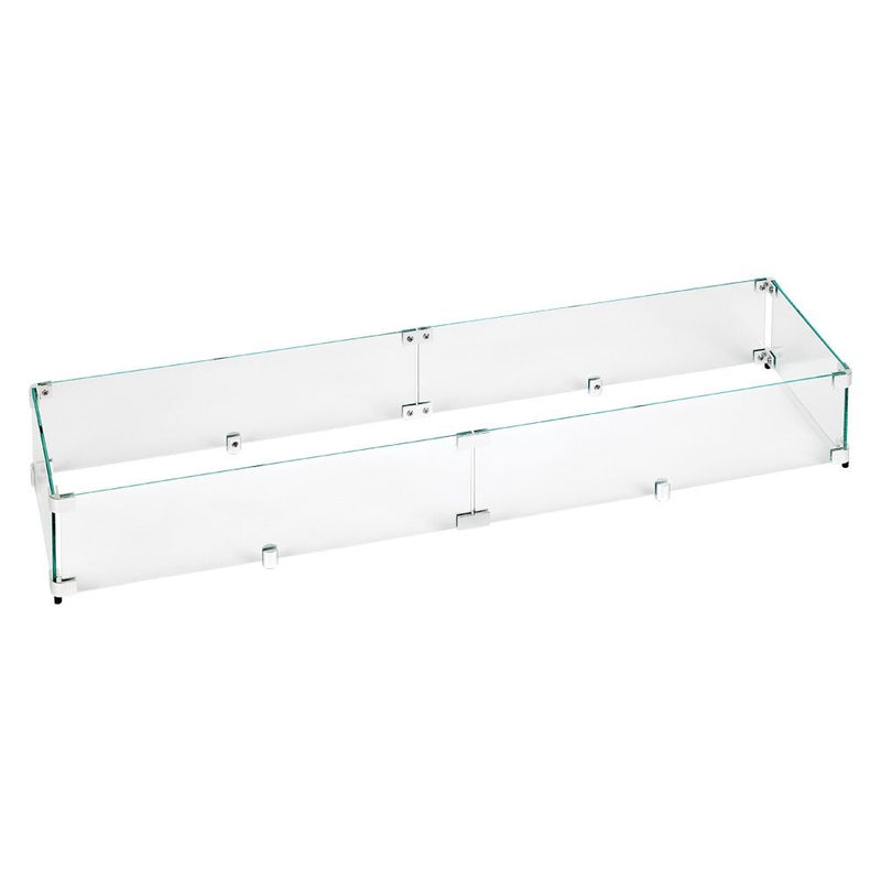 Load image into Gallery viewer, Linear Glass Flame Guard For Linear Drop-In Fire Pit Pan
